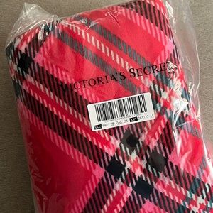 Victorias Secret One Size Sherpa Blanket Plaid